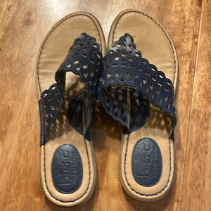 Navy sandals size 8
